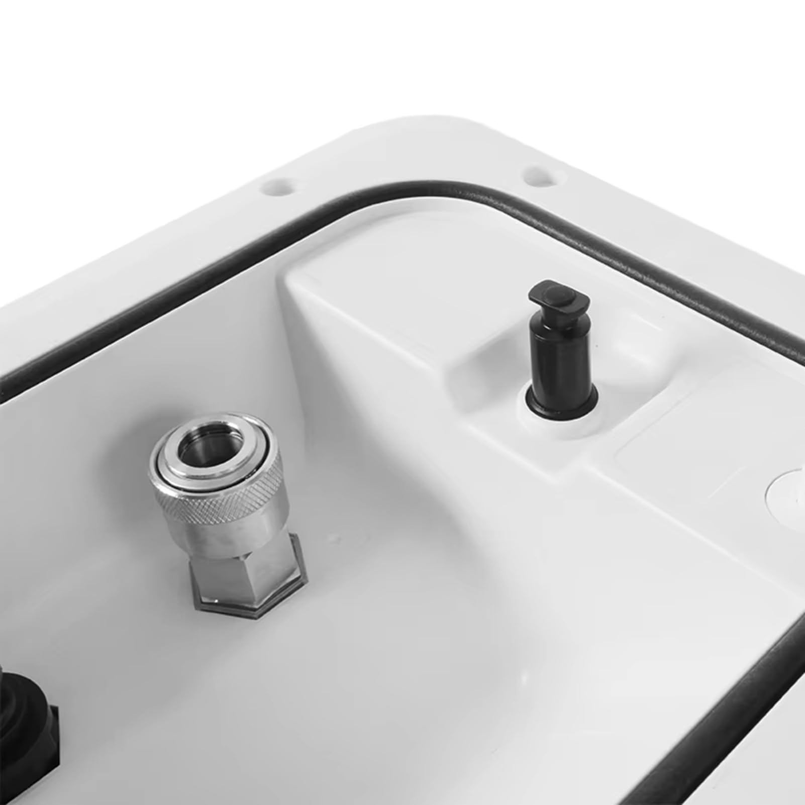 Riempitrice d'acqua quadrata a gravità per camper, ingresso elettrico bloccabile con tappo antipolvere, ricambio per ingresso acqua per camper e marine