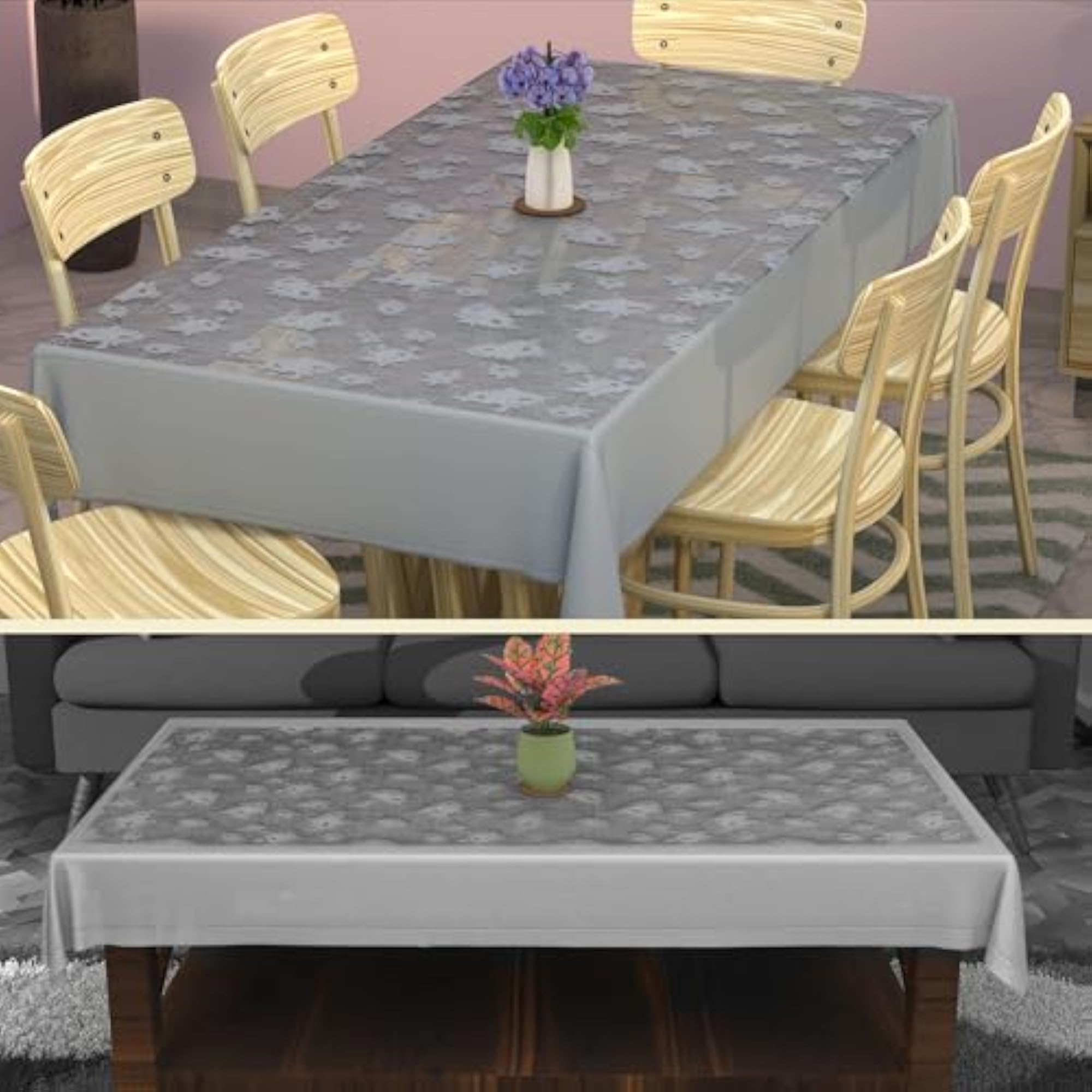 Themed Combo Set: Dining Table Cover & Center Table Cover