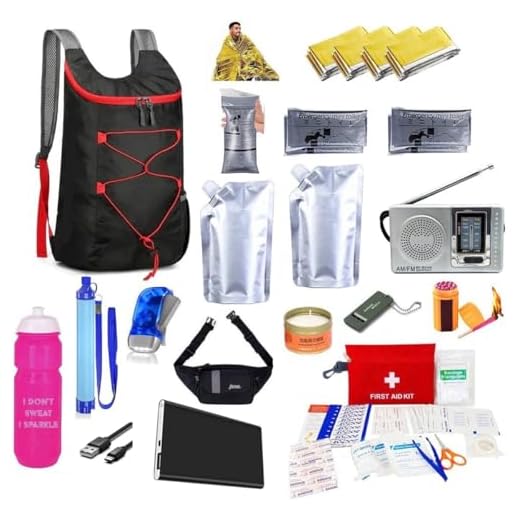 Essentials 2025 Compleet Noodpakket voor Thuis - Voor Noodsituaties, Stroomuitval & Rampen - Oorlog Situaties - Survival set - Inclusief Waterfilter, Noodradio, Powerbank, EHBO-kit, Warmtedeken & Meer