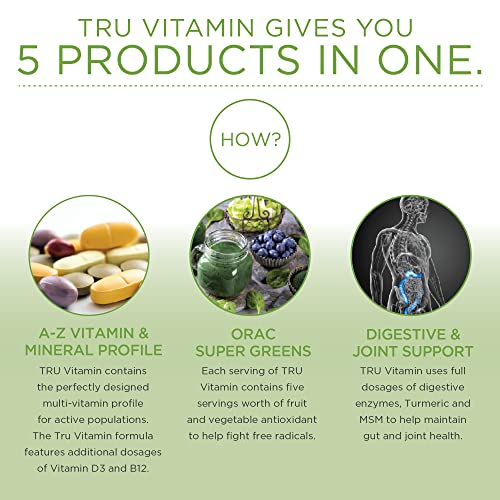 Tru Vitamin, A-Z Vitamin & Mineral Profile, Spectra Supergreens, Digestive And Joint Support, 30 Servings #TOP2