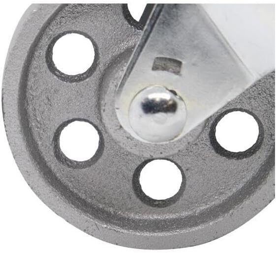 Shepherd Hardware 9782 4-Inch Cast Iron Swivel Plate Caster, 500-lb Load Capacity,Silver