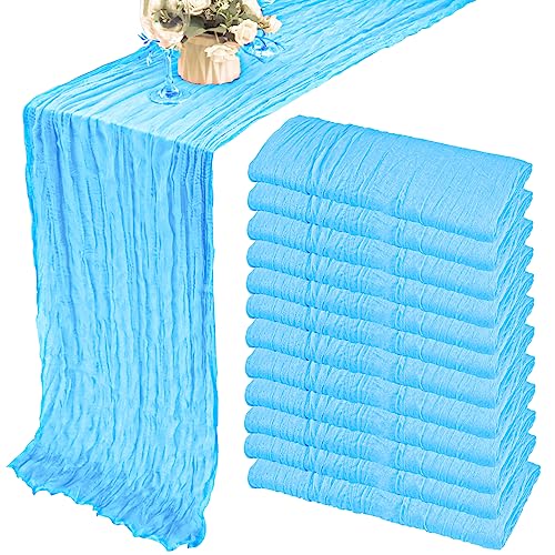 12 Pack Cheesecloth Table Runner 35x72 Inch Boho Gauze Rustic