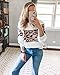 PRETTYGARDEN Women’s Casual Long Sleeve Off Shoulder Knitted Sweater Leopard Print Color Block Loose Pullover Tops (B_Khaki, Medium)