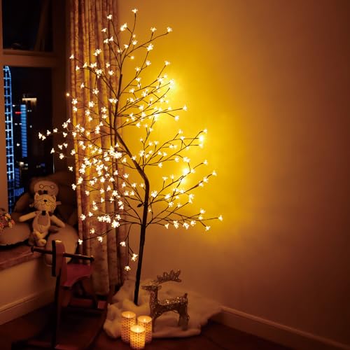 COSTWAY Albero Di Natale 136/183/213 Cm, Albero Di Natale Artificiale Pre Illuminato Con 3867881130 Rami In Pe E Pvc 180280380 Luci A Led Bianco Caldo E 8 Modalita Di Illuminazione 213 Cm 88860492