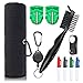 XAegis GT13 Golf Towel and Brush to Clean Golf Club with Magnet Divot Tool,Golf Ball Liners,Sharpie pens - 9 in 1 Golf Accessories,Black
