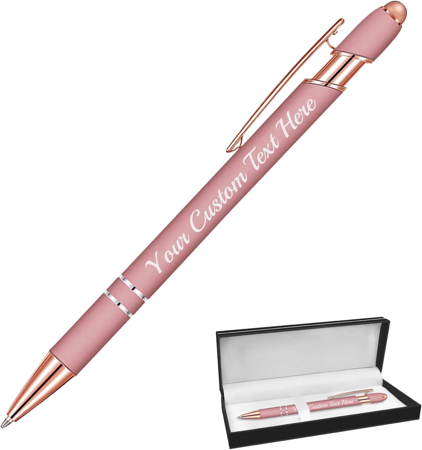 Hapelf Up to 500 Bulk Custom Pens Personalised Engraved Laser Ballpoint