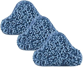 The Cedar Tree 3pcs for H2O Steam Mop X5 Pads Coral Blue Chenille H20 Replacement Washable