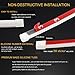 YSY 2Pcs Ultrafine DRL LED Strip Tube Flexible Waterproof Daytime Running Light For Car Headlight LED Strip,Decorative Lamp,Running Light,Neon Lights,Turn Signal Light (30cm(11inch), Red)