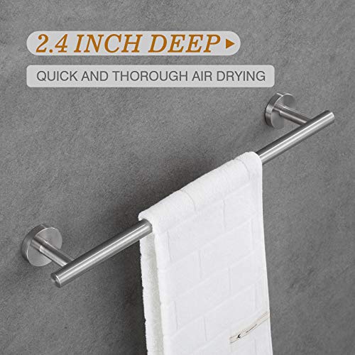 Ushower 16-Inch Bath Towel Bar, Total Length 18-Inch Brushed Nickel Towel Rack Wall Mounted, Sus304 Stainless Steel Modern Home Decor Towel Holder For Bathroom #TOP3