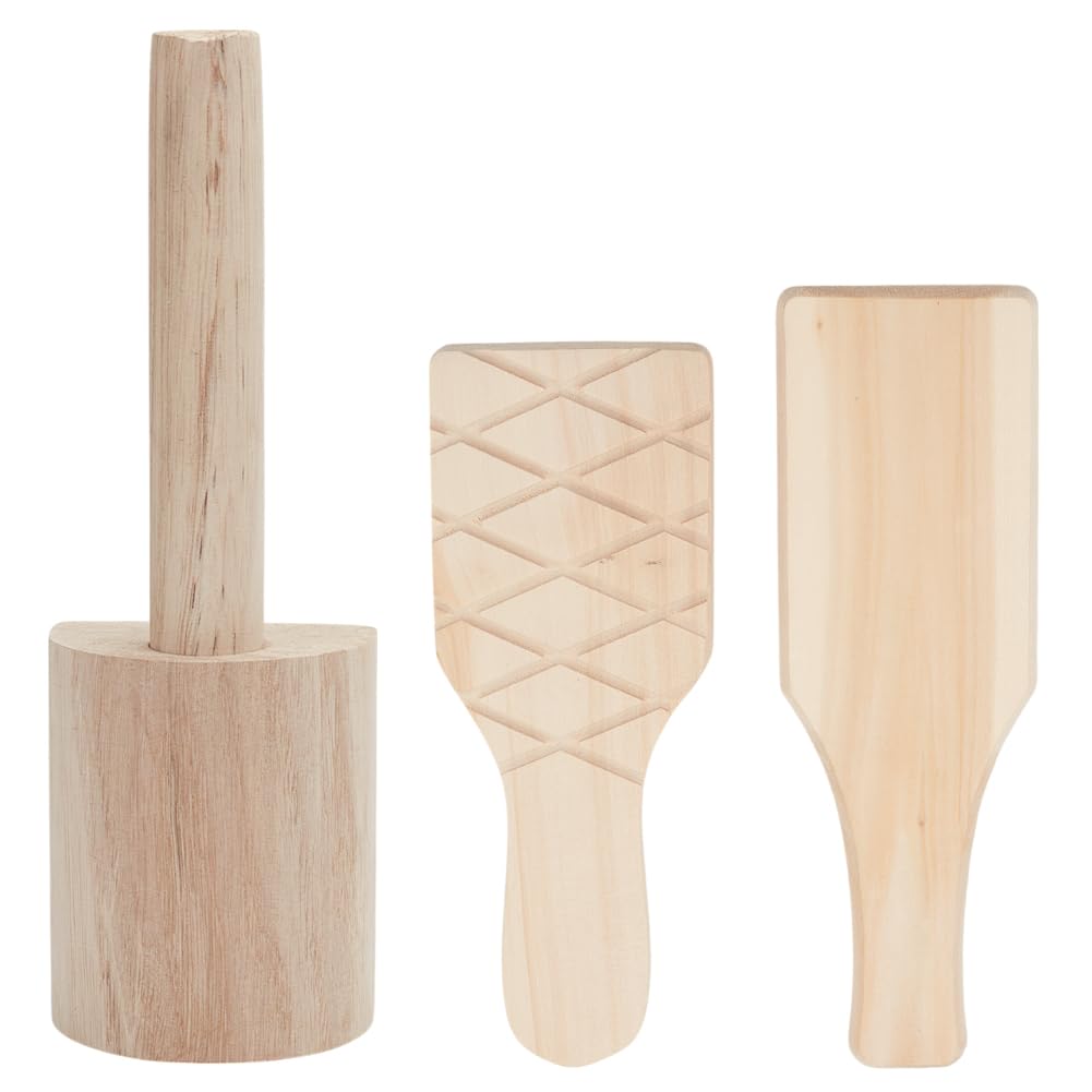 Palette de poterie en bois WEBEEDY (lot de 3) pour lissage et modelage