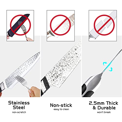 Knife Set, Taiker 16 Pieces Kitchen Knife Set German High Carbon Stainless Steel with Block Wooden, Sharpener for Chef Knife Set, Ultra Sharp Full Tang Forged - Thumbnail 6