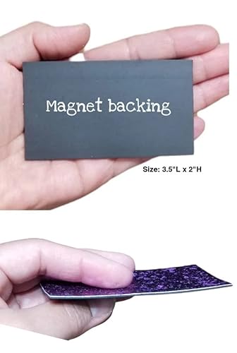 Miniatura 4 de White board locker magnets name Gloss sealed glitter refrigerator decor bling magnetic personalized school teacher students names subject (Lime