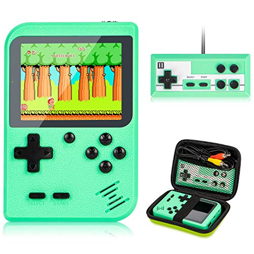 Retro Handheld Game Console with Protector Case, 400 Free Classical FC Games Support for Connecting TV & Two Players, Portable Video Game Gifts for Adults & Kids 8-12 90s Retro Toys