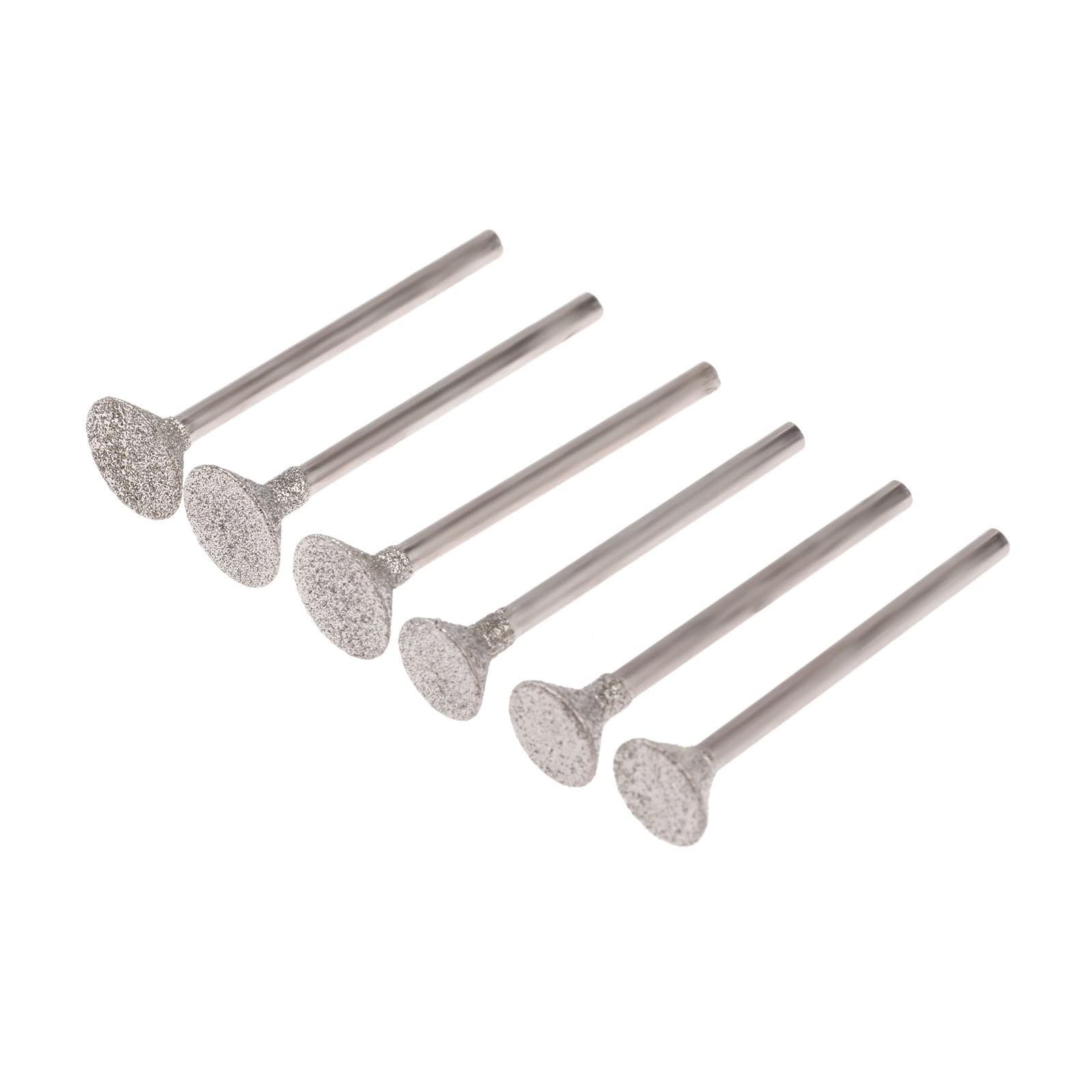 10PCS Diamond Grinding Head, shank T Shape Head Diamond Grinding Burrs Rotary Engraving Sets?3MM Shank Diameter?12mm Head Diameter?