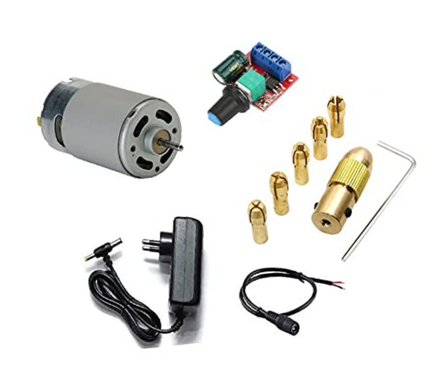 Buy MEKtronics DC 555 Motor Drill Chuck Set12 volt 555 DC Motor High Speed 12v Big Core DC Motor