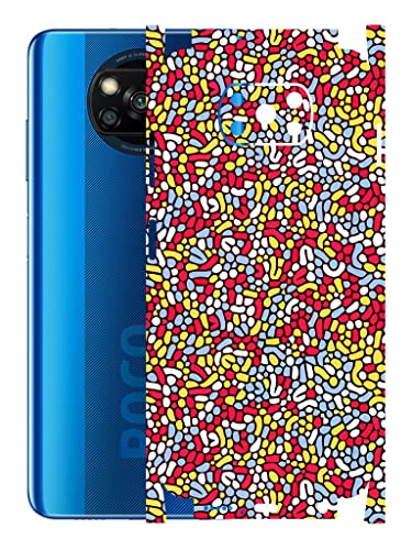 Image of AtOdds - Poco X3 Pro Mobile Back Skin Rear Screen Guard Protector Film Wrap (Coverage - Back+Camera+Sides) (Beans)