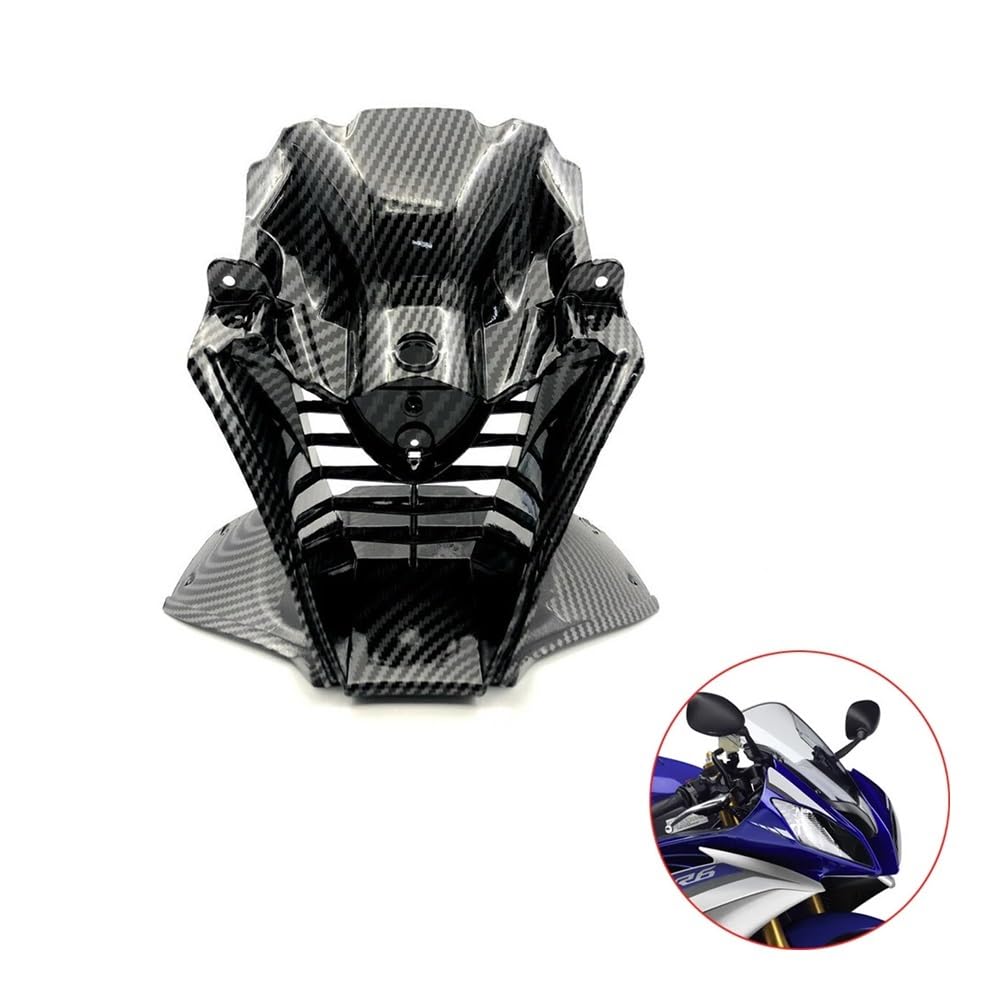 Accessori moto In Fibra di Carbonio Centrale Anteriore Superiore Naso Carena Cowl Per Ya&maha YZF R6 YZFR6 YZF-R6 2006 2007 Carenatura Copertura Carenaturas