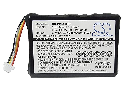 Replacement Battery for Cisco&Flip Mino HD 3rd Generation M31120B M3160,fits Part No 02404-0022-00,Li-ion 3.7V 1200mAh/4.44Wh