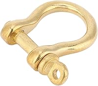 Vista 7 de 2 grilletes de latón, grillete de anclaje de 0.39 pulgadas, pequeño grillete sólido en U tipo D, conexión para llavero, llavero, pulsera, accesorios