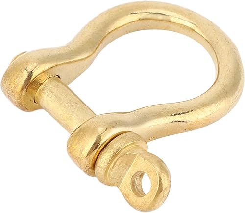 Miniatura 7 de 2 grilletes de latón, grillete de anclaje de 0.39 pulgadas, pequeño grillete sólido en U tipo D, conexión para llavero, llavero, pulsera, accesorios