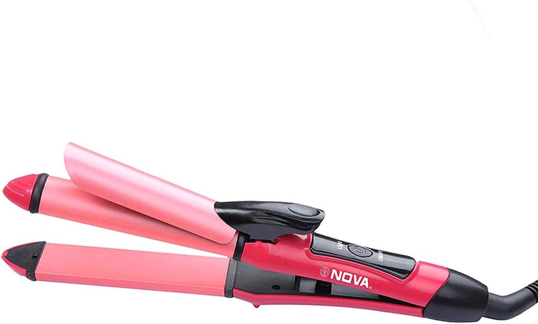 Nova NHS 800 Compact 2 in 1 hair straightner ( Pink )
