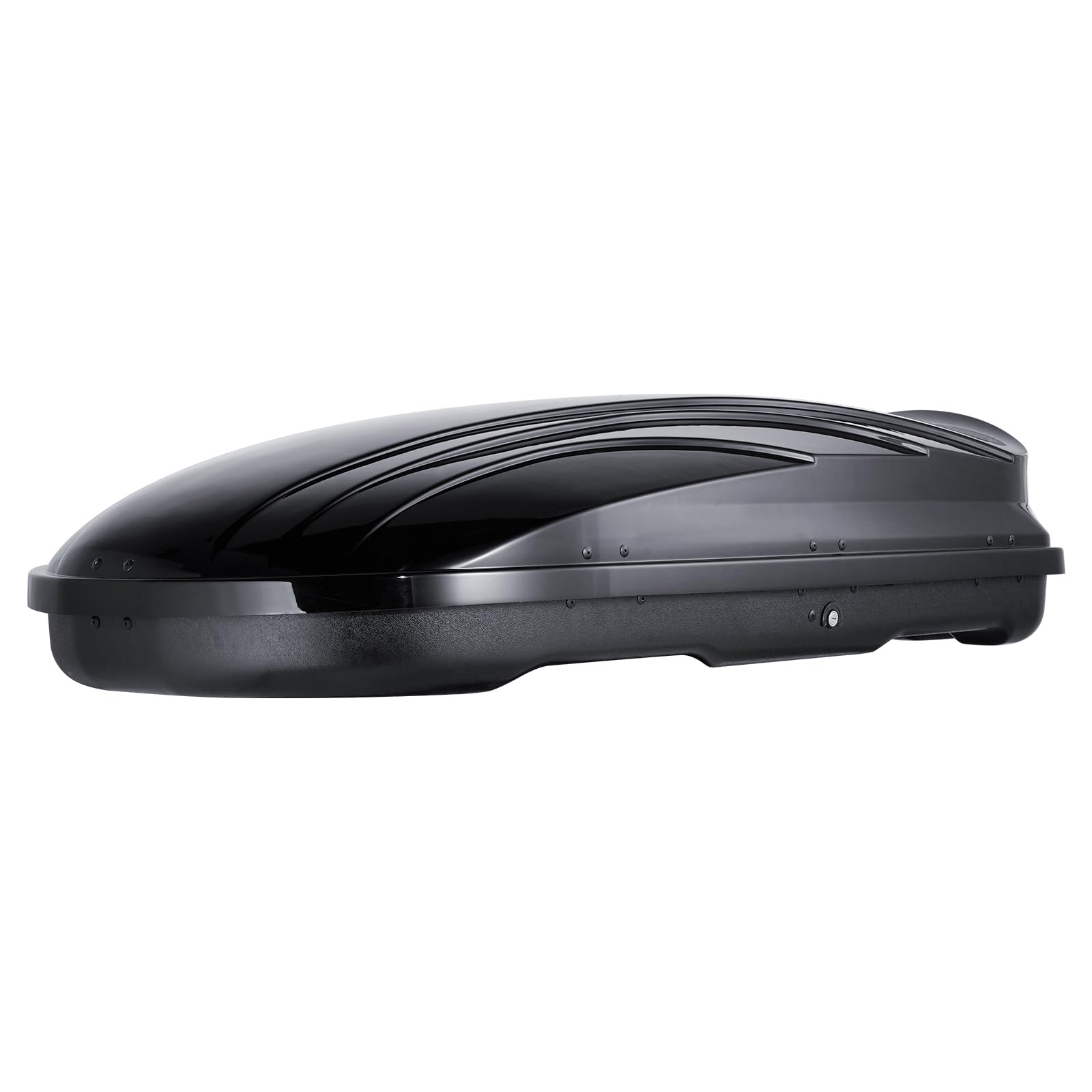 VEVOR Coffre de Toit 340 L, Porte-Bagages de Toit Coque Rigide en ABS, avec Ouverture Double-Face 2 Sangles Renforcées, Aérodynamique, pour la Plupart des Barres Transversales, Voiture, SUV, Noir