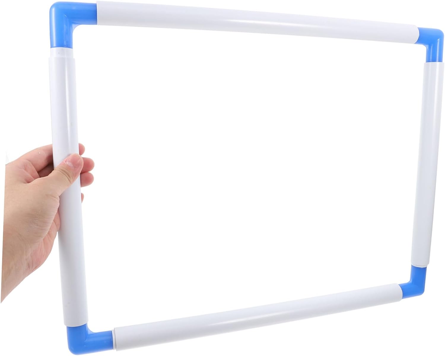 SHINEOFI PVC Plastic Clip Embroidery Frame for Cross Stitch Portable Clamp Hoop for Quilting 30x40cm Size for Beginners and Craft Enthusiasts Random Color