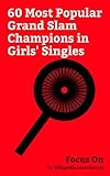 Focus On: 60 Most Popular Grand Slam Champions in Girls' Singles: Eugenie Bouchard, CoCo Vandeweghe, Mirjana Lučić-Baroni, Martina Hingis, Caroline Wozniacki, ... Victoria Azarenka, Simona Halep, etc.