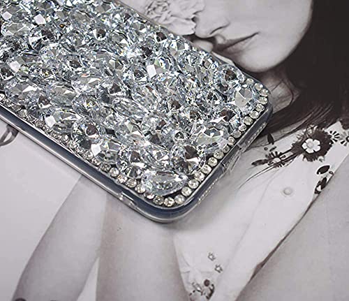 Iphone 12 /Iphone 12 Pro Bling Glitter Case,Luxury Shiny Diamond Crystal Rhinestone Sparkly Jewelled Gemstone 3D Handmade Clear Cover Case For Women Girls With Iphone 12 /Iphone 12 Pro 6.1'' #TOP3