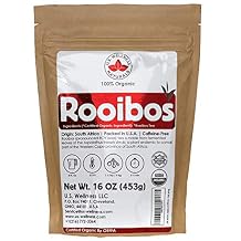 Rooibos Tea 1LB 16Oz 100% CERTIFIED Organic USDA seal | Red Rooibos Loose Leaf Tea | South African Red Bush Herbal Tea| 200+ CUPS | Non-GMO | Keto Friendly