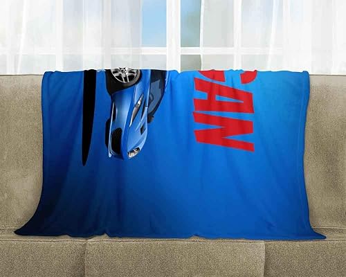 Logan Manta – Manta personalizada de vellón de felpa para automóvil de carreras con nombre, manta cálida suave y acogedora, idea de regalo