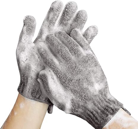 1Pair, Multicolor Exfoliating Bath Gloves – Soft & Durable Deep Scrubbing Dead Skin Shower Gloves for Spa, Massage & Body Cleansing, Reusable Shower Scrubber for Men & Women.