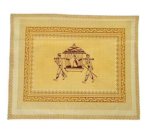 Image of Kuber Industries 3 Pcs Plastic Waterproof Saree Covers for Storage | Wardrobe Organizer for Storage | Saree Organiser for Wardrobe | Palki Print - Golden