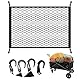 VEHIRIE Handwagen Gepäcknetz, 80 x 60 cm Elastisches Bollerwagen Netz, Belastbar Netze Ladungsnetz für Transportwagen, Gartenwagen, Strandwagen, Campingwagen, Gerätewagen, Auto Kofferraum