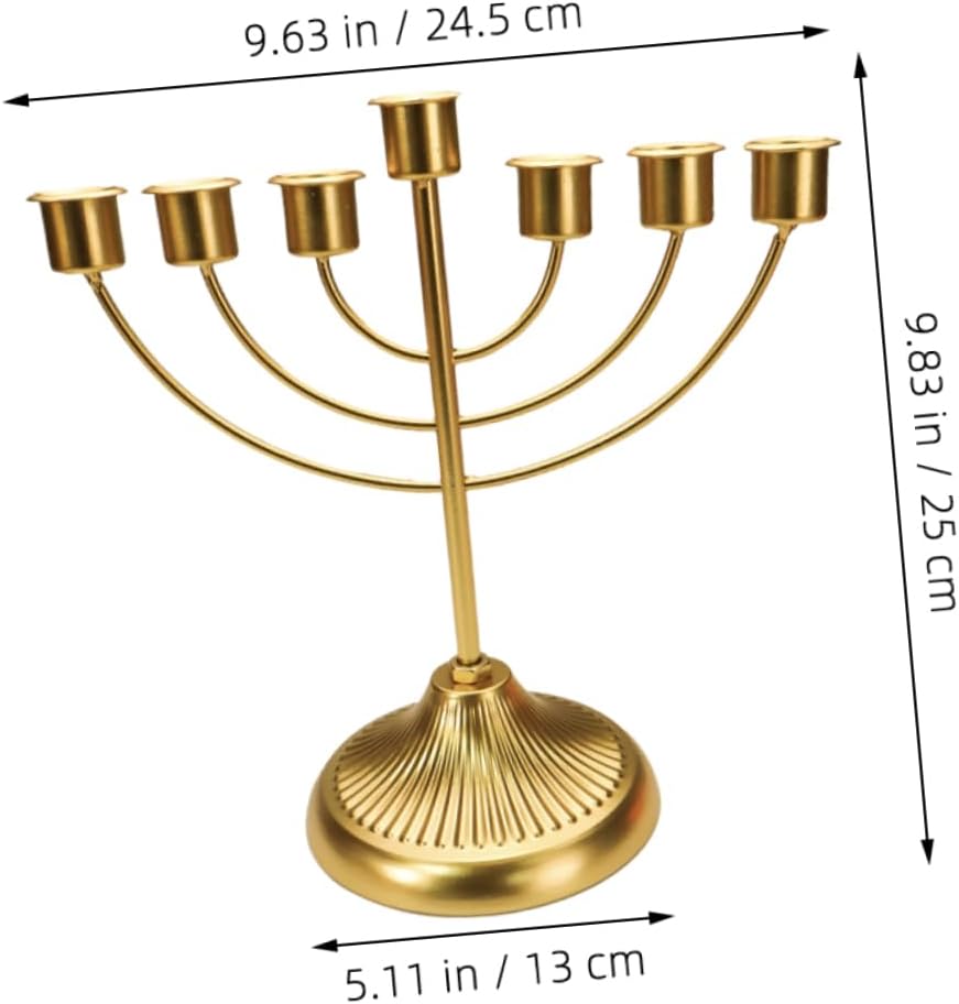 Unomor Retro Candle Holder Seven Pillar Candle Stand Metal Candlestick Holder for Dining Room Centerpiece Home Decor