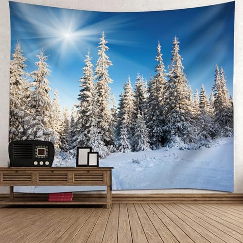 Tapiz de pared para tapar imperfecciones y decorar el dormitorio con tela de bosque