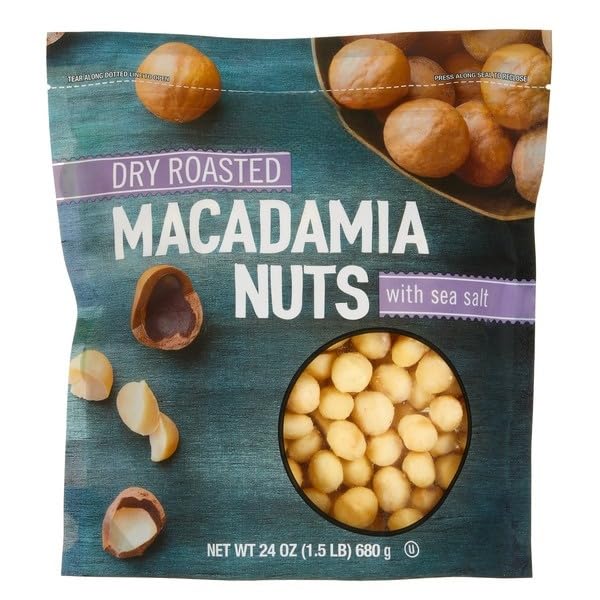 Dry Roasted Macadamia Nuts, Premium Crunchy Macadamias, Lightly Salted, High Energy Snack, Keto Friendly, Gluten Free , Carefully selected whole macadamia nuts with a rich, buttery flavor and satisfying crunch. [ 24 oz , 1.5 lb ]