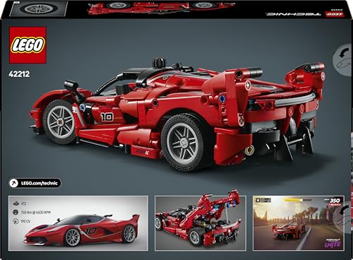 Technic Ferrari FXX K Macchina Giocattolo - Modello di Auto da Corsa per il Gioco e l'Esposizione con Motore V12 - Lego - Immagine 11