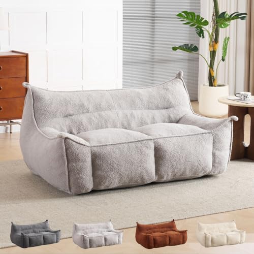 2�l�|�� �r�[�Y�N�b�V���� �傫�� �r�[�Y�\�t�@�[ 2�l�p �N�b�V�����\�t�@�[ ���[�\�t�@�[ bean bag ��160cm �y�ω׏d300kg�z �{�A�f�� �r�̂悤�Ȕ��G�� �t�F�C�N�����Y�E�[�� �X�|���W�[�U (���C�g�O���[)