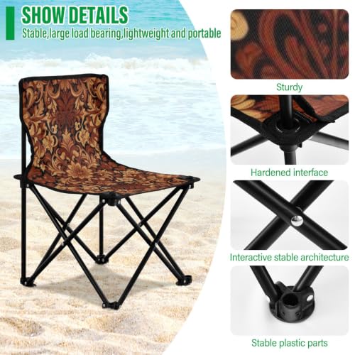 Chaise de camping compacte GuoChe pliante et marron avec sac