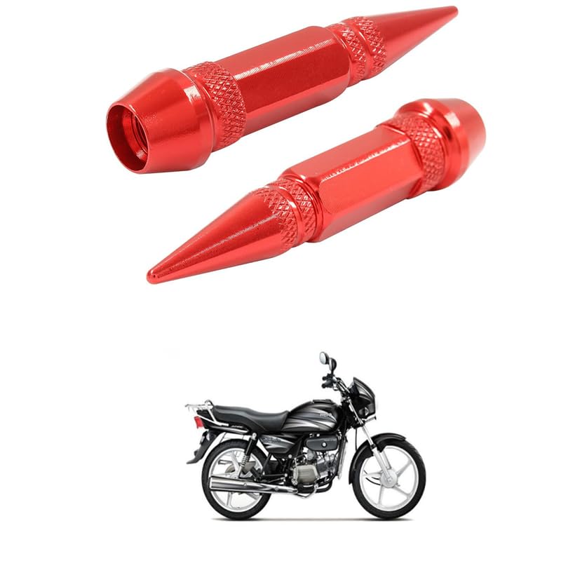 lovmoto universal 2pc spiked aluminum stem valve caps dustproof tire wheel stem caps for cars,suvs,trucks bicycles and motorcycles comfortable with splen-dor pl-us