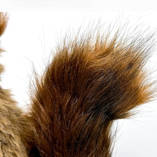 JDNH Realistisches Eichhörnchen Kauspielzeug mit Quietsch- und Knistergeräuschen, Stressabbau für aggressive Kauer, maschinenwaschbar, langlebiges Hundespielzeug mit Sound-4