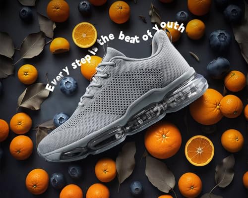 Image of Socviis Men's Air Cushion Running Shoes Breathable Tennis Fashion Sneakers Non Slip Workout Casual Sport Shoes Gym Training Comfortable Walking Shoes