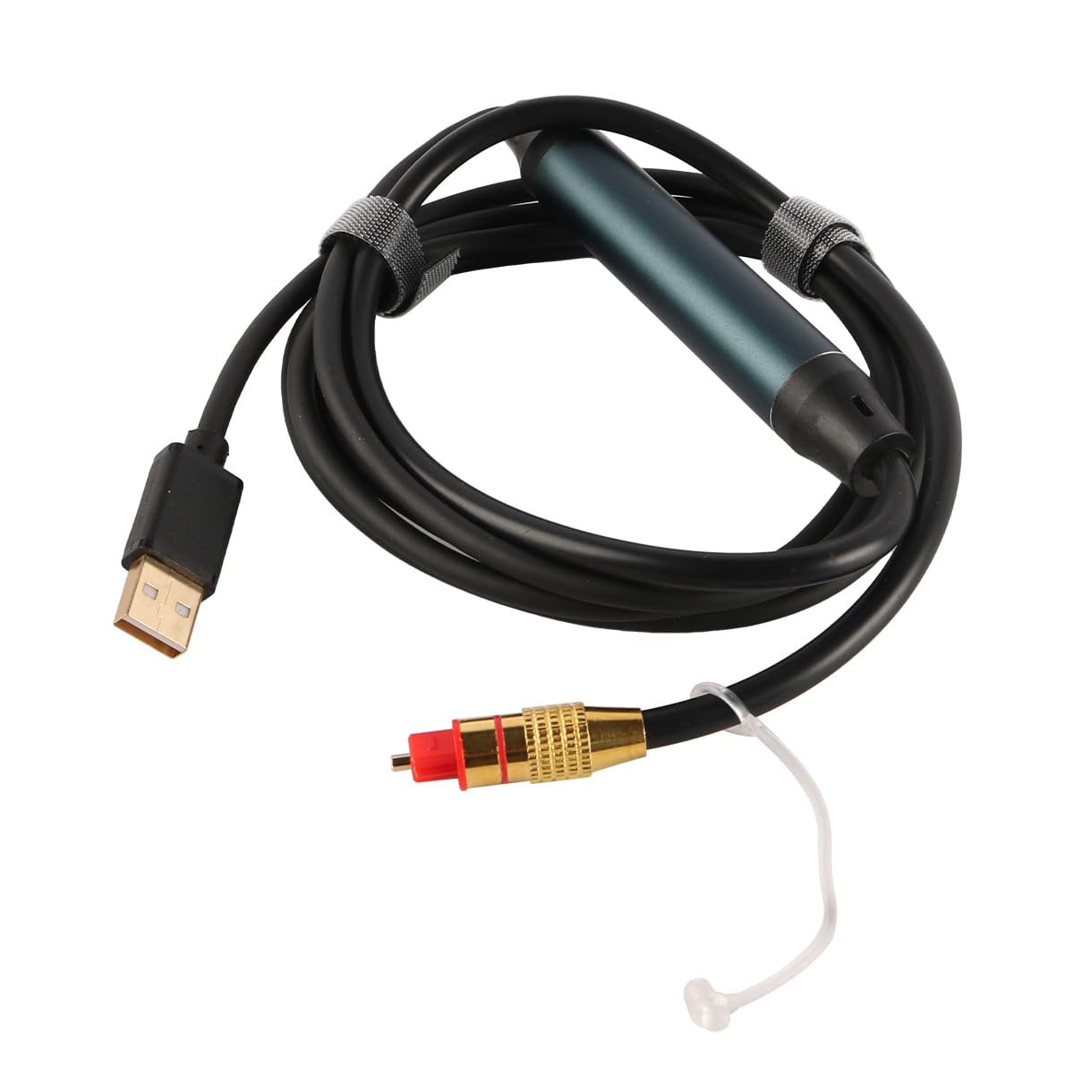 Sarini Adattatore audio ottico da USB A a fibra ottica, connettore SPDIF audio da 1,5 m/4,9 piedi, cavo convertitore audio femmina per computer, laptop, scatola audio ottica