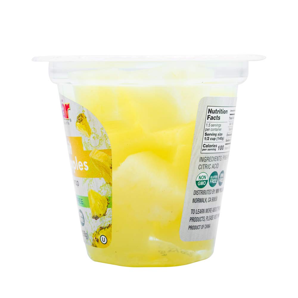 MW Polar Snack Cup, Pineapple Tidbits in Light Syrup, 7 Ounce (Pack of 12)