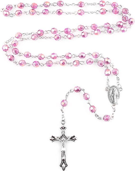 Catholic 6mm Beads Rosary with Vinyl Rosary Case3