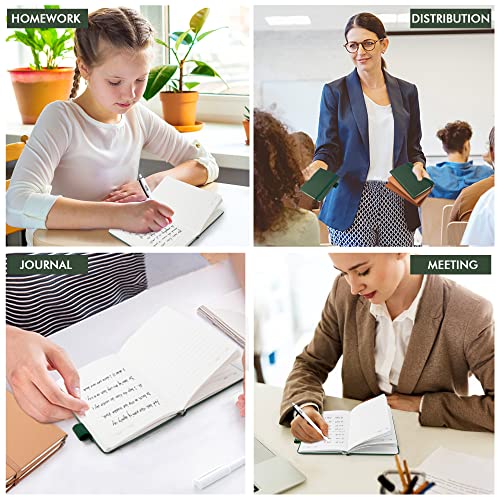 Feela Pocket Notebook Journals, Mini Cute Small Hardcover College Ruled Notepad Office School Supplies, With 3 Black Pens, 3.5”X 5.5”, 3 Pack, A6, Vintage Colors #TOP5