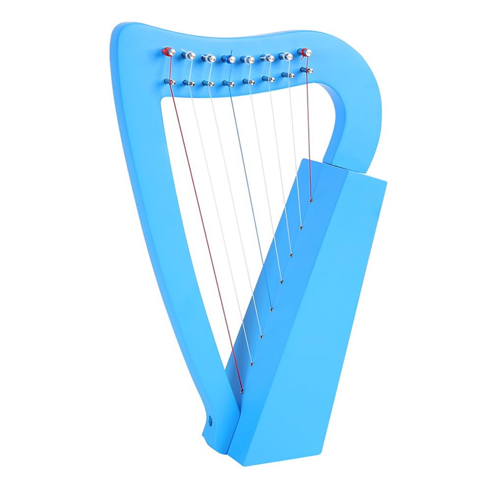 Lira harfa dla początkujących: 8-strunowy instrument harfowy - drewniana lira w stylu klasycznym dla początkujących i profesjonalnych muzyków - instrument do nauki muzyki