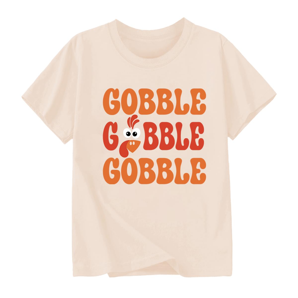Goengmo Thanksgiving Shirt Boys Girls Cute Turkey Graphic T-Shirt Thankful Cotton Short Sleeve Tee 1-10 Years