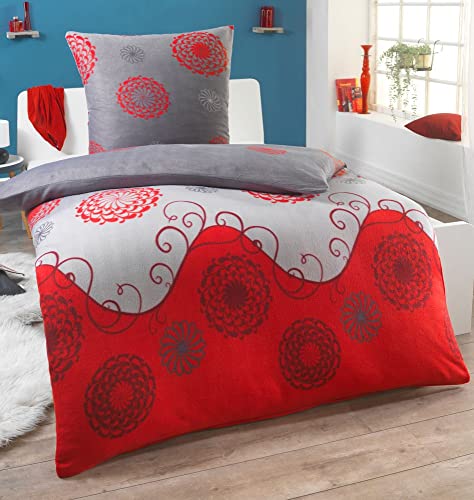 Warme Winter Microfaser Thermo Fleece Bettwäsche 135x200 155x220 Modern, Design - Motiv:Design 1, Größe:135 x 200 cm